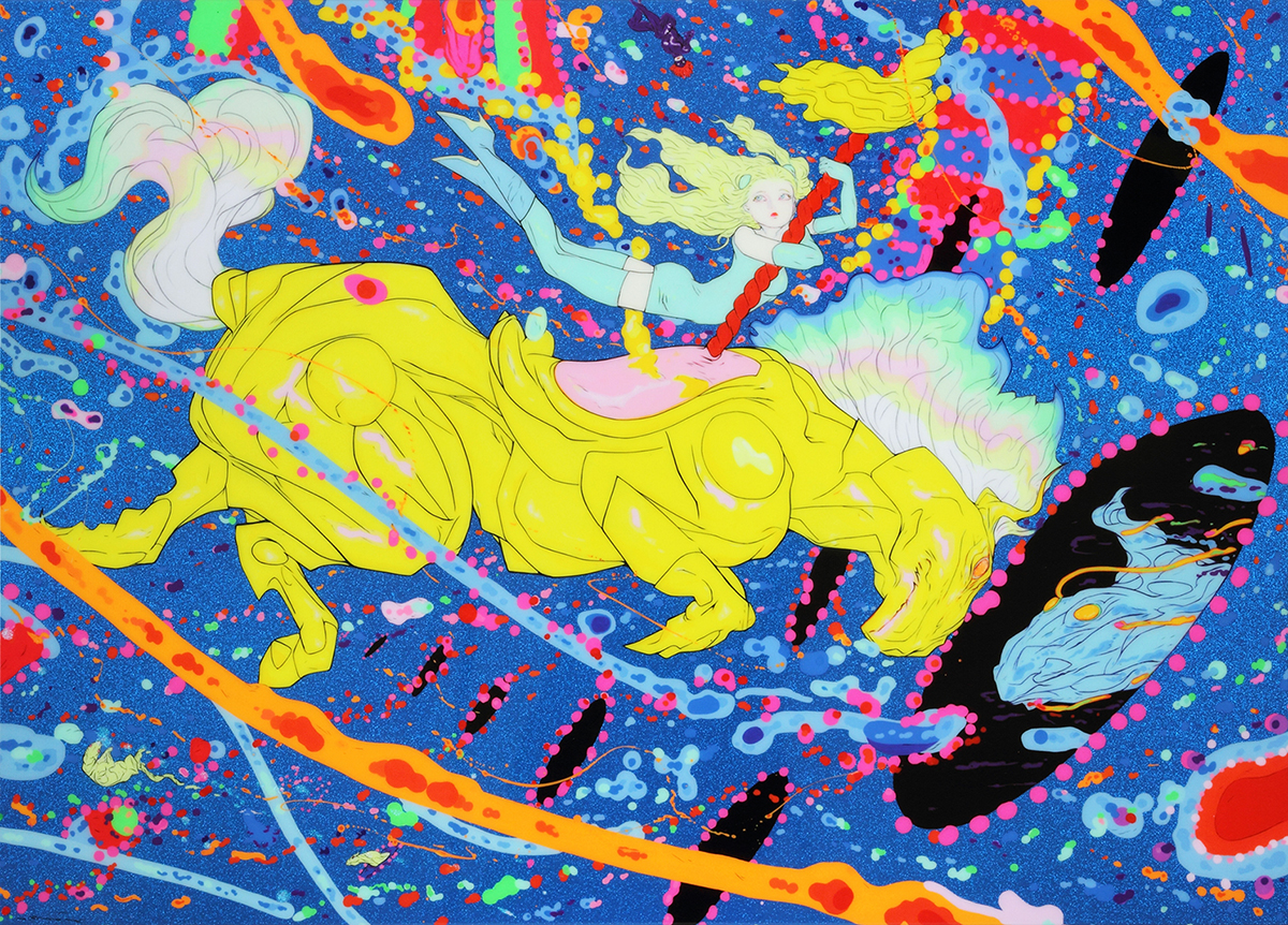 Yoshitaka Amano — Cheval céleste et cavalière — Mizuna