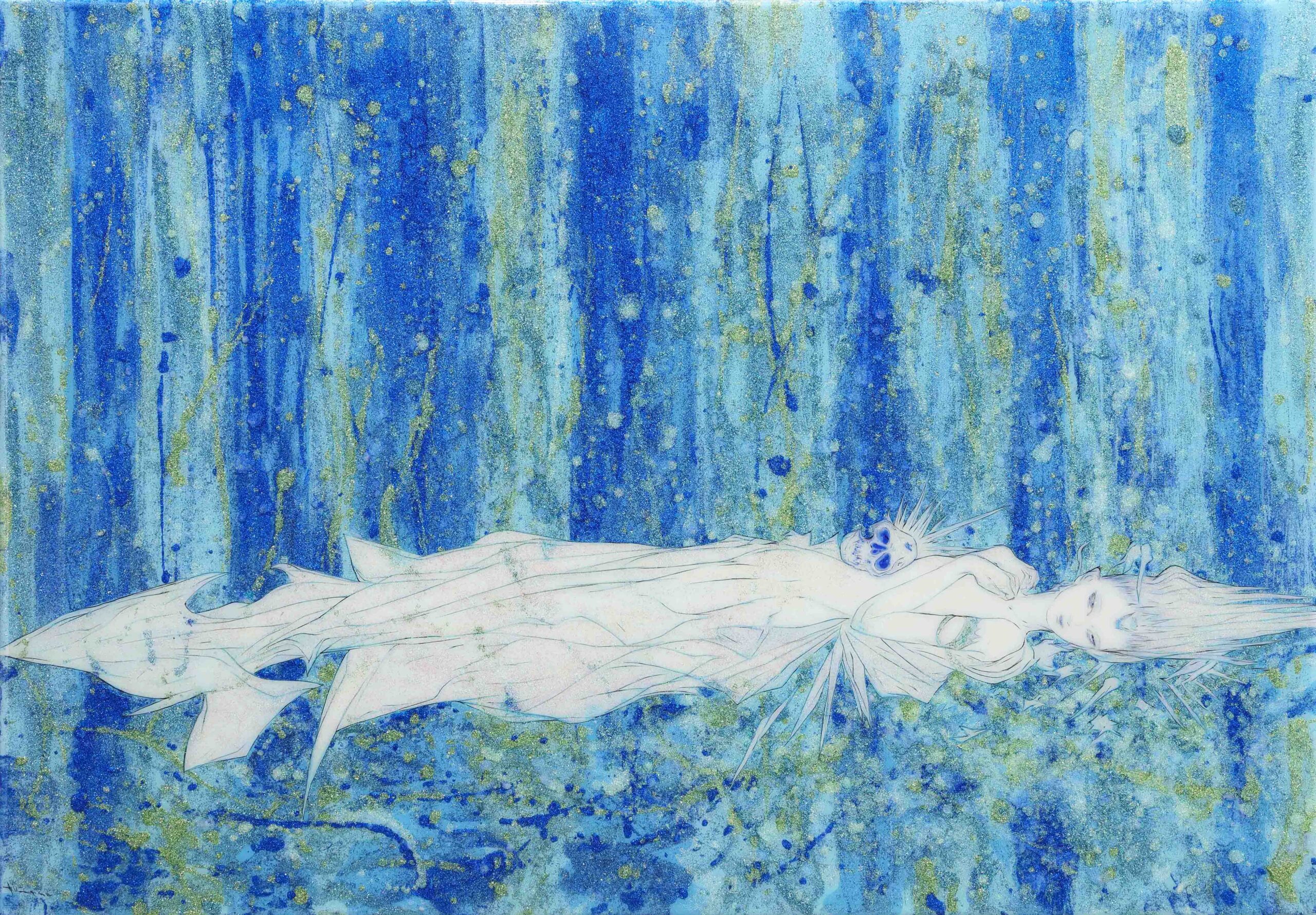 Yoshitaka Amano — La Dame et le Crâne hivernal — Mizuna