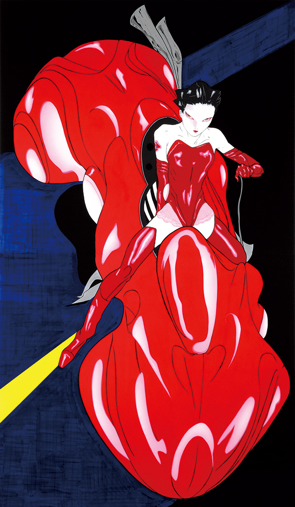 Yoshitaka Amano — La Dame en Rouge sur Moto — Mizuna