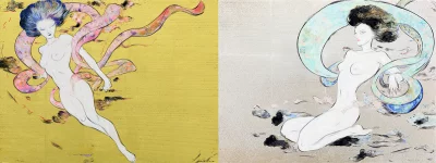 Yoshitaka Amano — Danseuses cosmiques