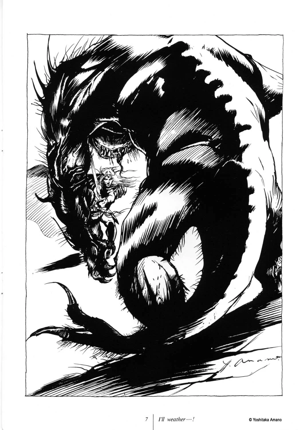 Yoshitaka Amano — The Black Moon Dance — Mono