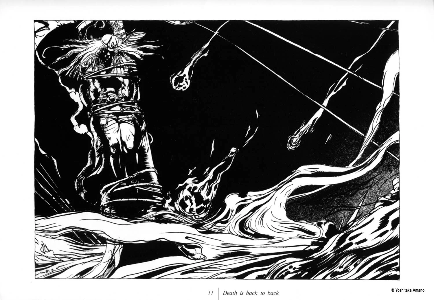 Yoshitaka Amano — Dos à dos dans la tourmente — Mono