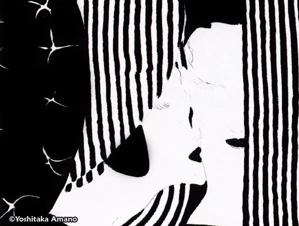 Yoshitaka Amano — Face Behind Bars — New York Sketch