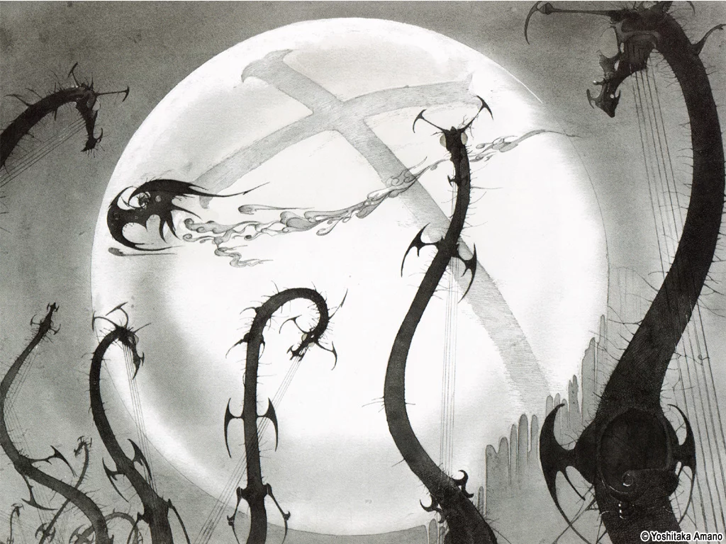 Yoshitaka Amano — Lunes démoniaques — Noir & Blanc