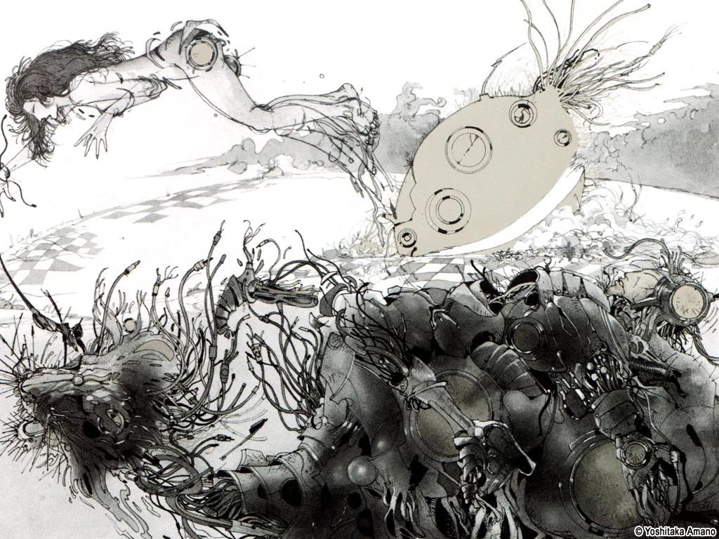 Yoshitaka Amano — La Danse des Ténèbres — Noir & Blanc