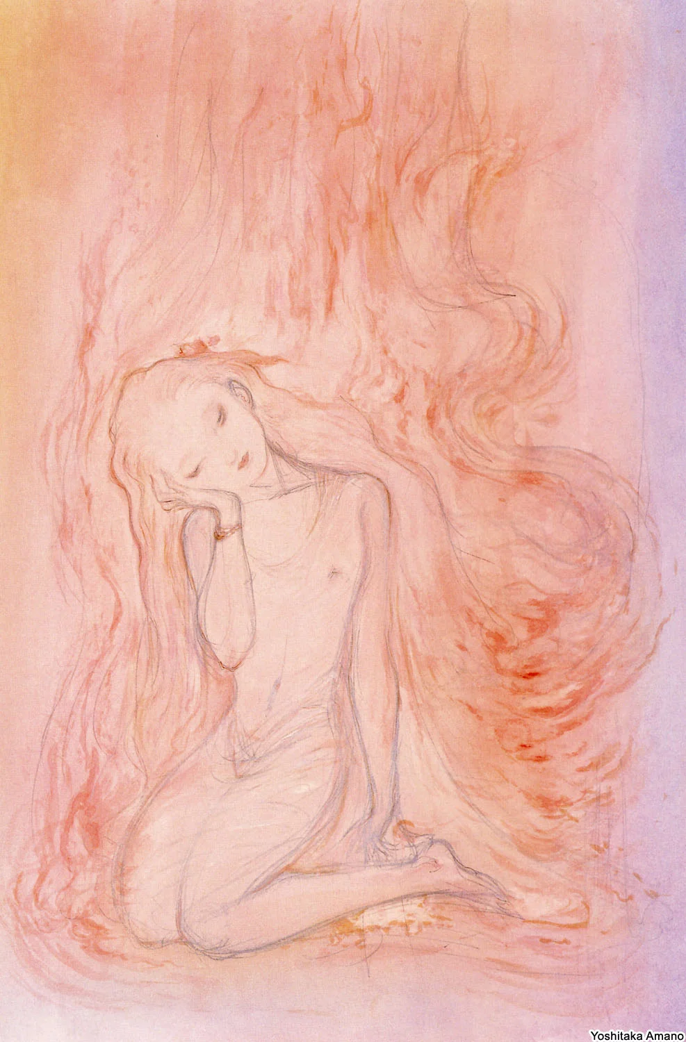 Yoshitaka Amano — La Vierge de la Flamme Intérieure — The Virgin
