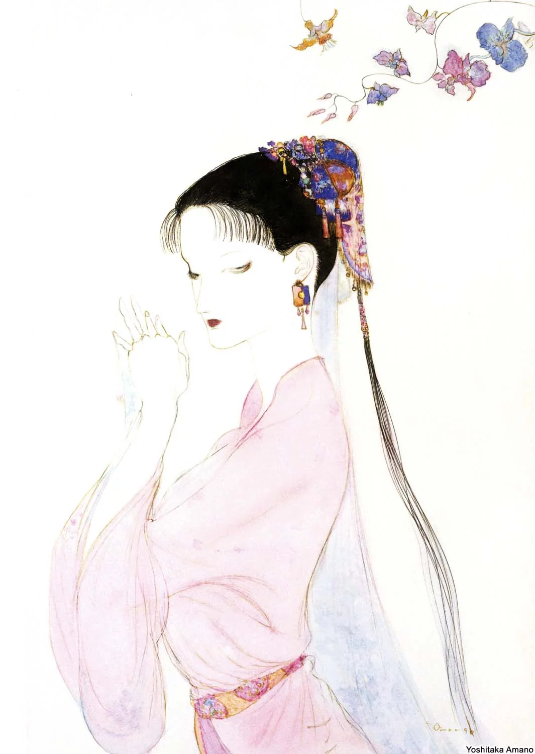 Yoshitaka Amano — The Virgin with Butterflies — The Virgin