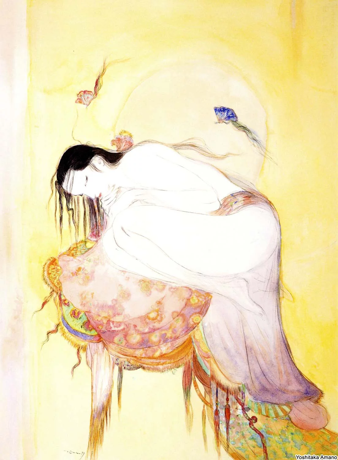 Yoshitaka Amano — The Virgin with Flowers — The Virgin