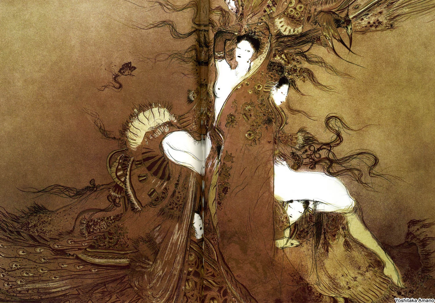 Yoshitaka Amano — The Virgin and the Sacred Tree — The Virgin