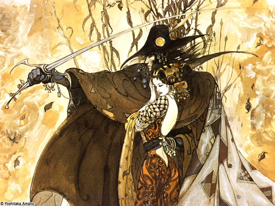 Yoshitaka Amano — L'étreinte protectrice — Vampire Hunter D
