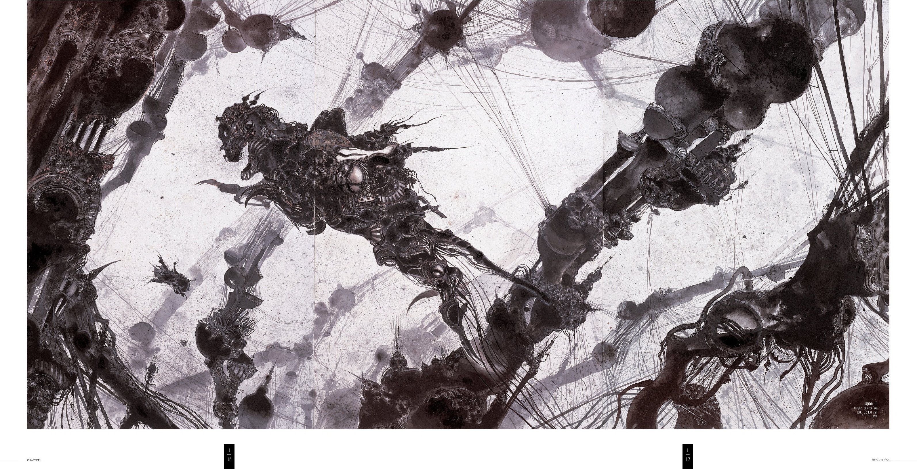 Yoshitaka Amano — Celestial Mechanical Knight — Worlds of Amano