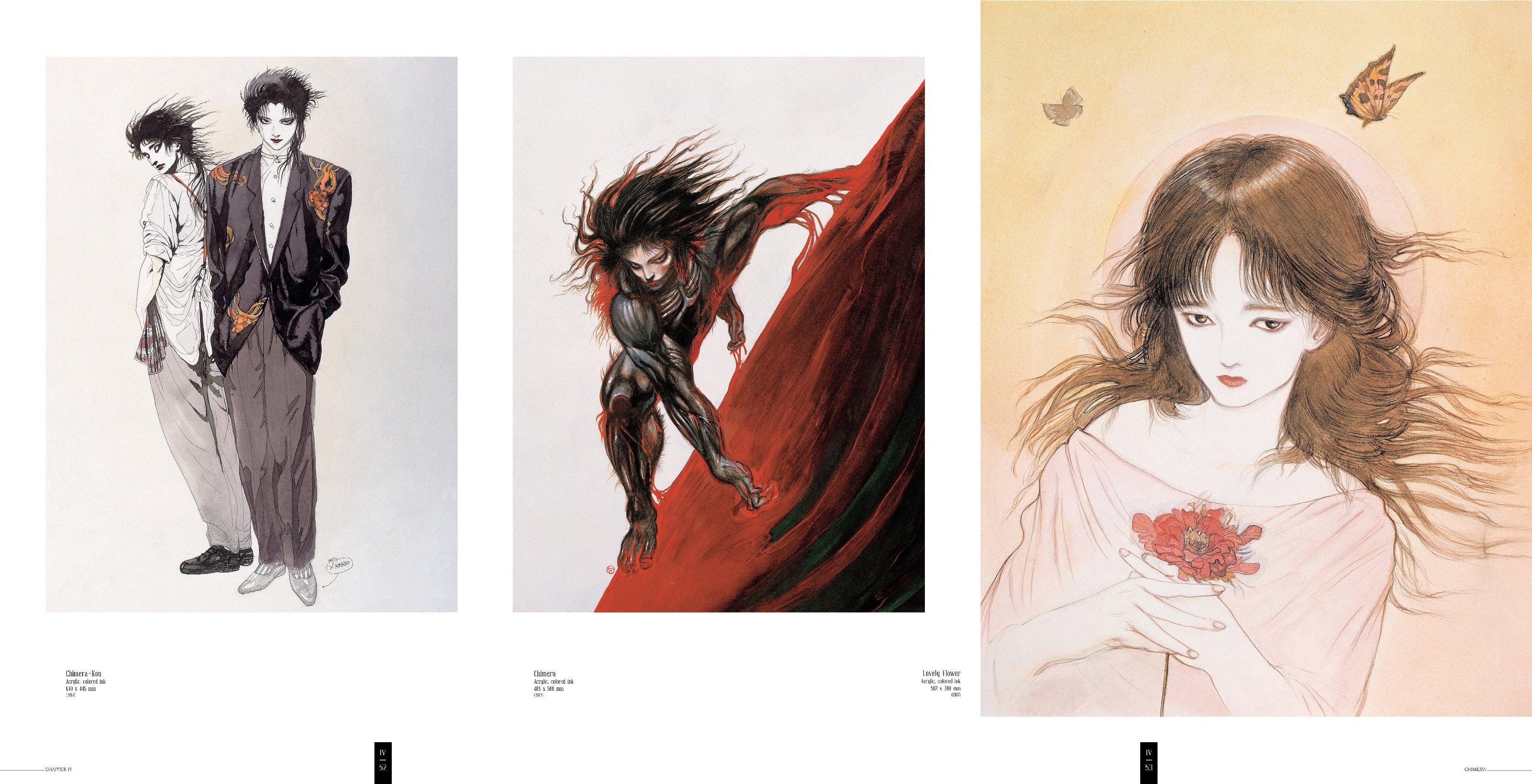 Yoshitaka Amano — Enigmatic Trio — Worlds of Amano