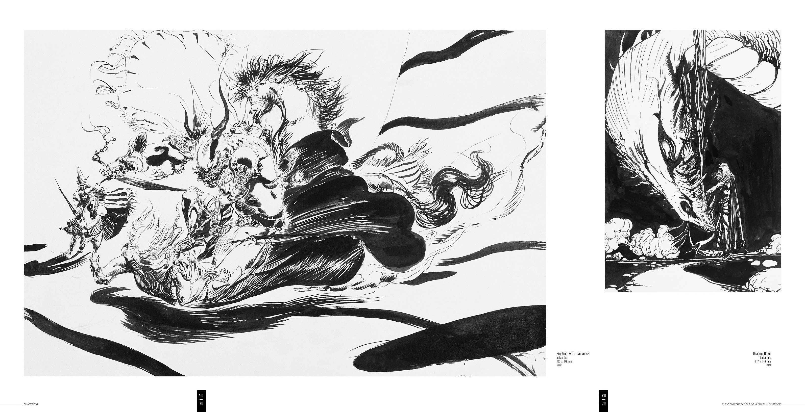 Yoshitaka Amano — Fighting with Darkness — Worlds of Amano