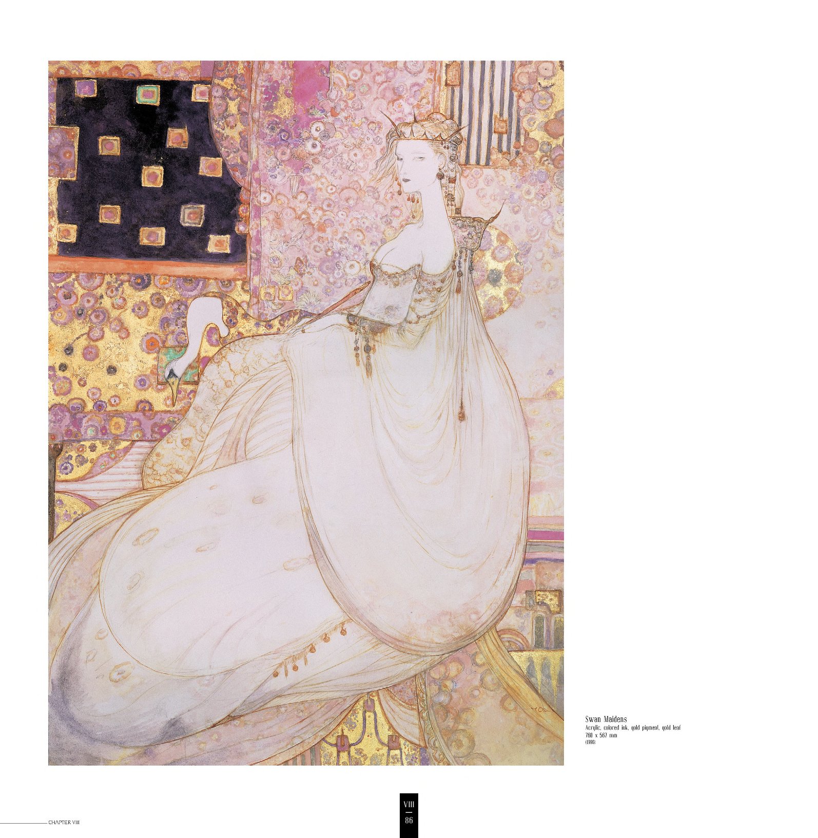 Yoshitaka Amano — Jeunes filles au cygne — Worlds of Amano